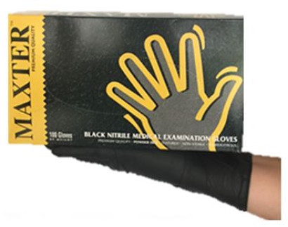 MAXTER Nitril Schwarz (5.5g | 5.0mil)  puderfreier Handschuh XXL