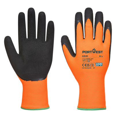 HiVis Grip Handschuh orange/schwarz L