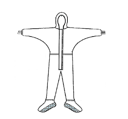 Sprayguard Overall mit Kaputze und integrierter antistatischer Stiefelabdeckung  (Kat.III, 4B/5/6) M
