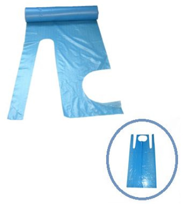 LDPE Folie Schürze Guarder gerollt 80x125cm blau