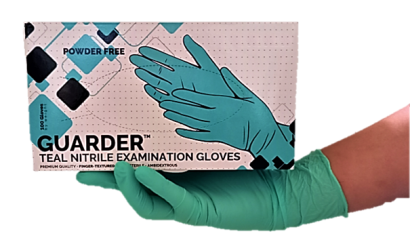 GUARDER Nitril Teal (3.4g | 2.5mil) puderfreier Handschuh L