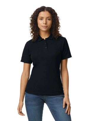 SOFTSTYLE® POLOSHIRT AUS DOPPELTEM PIQUÉ FÜR DAMEN Black 2XL