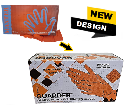 MAXTER Nitril Orange Diamond Premium Strong (8.4g | 7.0mil) pf Handschuh M