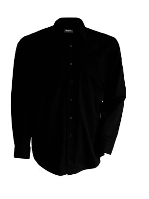 KA541 HERREN LANGARMHEMD AUS BAUMWOLLPOPELINE black 2XL
