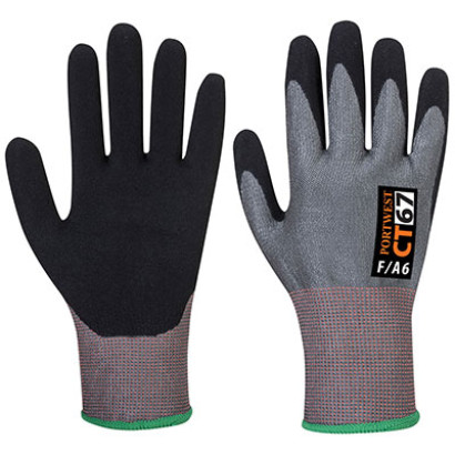 CT F13 Nitrilschaum Schnittschutzhandschuh Grau/Schwarz L