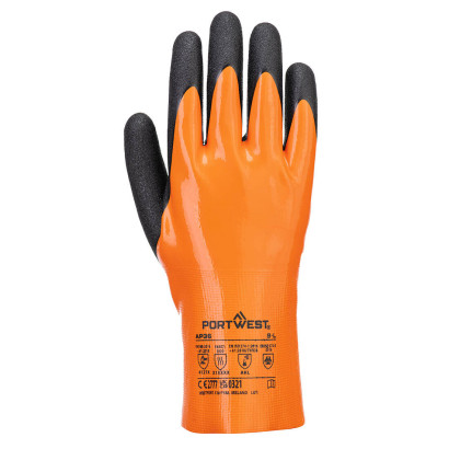 FD Grip 15 Nitril-Stulpe Orange/Schwarz L