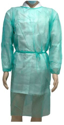 Besucherkittel Guarder m.Bindebänder elast. Manschette PP25g grün XL