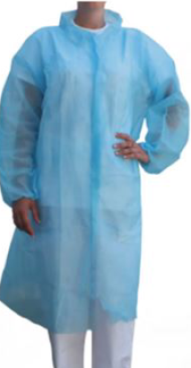 Besuchermantel Guarder mit Klettverschluss PP 20g  blau 2XL