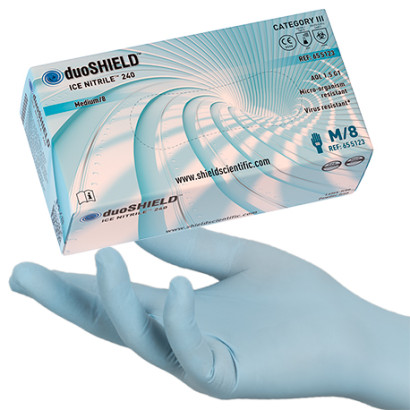 DuoShield ICE NITRILE 240 puderfreier Handschuh 100St/Box XS