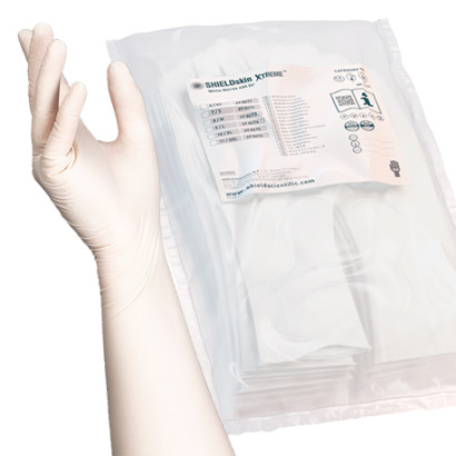 SHIELDskin XTREME White Nitrile 400 DI+ pf Reinraumhandschuh 100St/Beutel XS