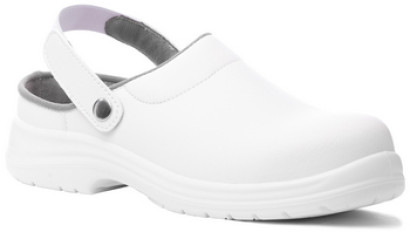 OKENITE Clog Sicherheitsschuhe aus Mikrofaser, weiß 36