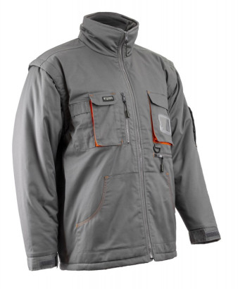 PADDOCK II Parka grau-orange L