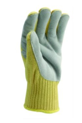 Kevlar-Handschuh, Größe 9, vierfädig, mit Handflächenverstärkung aus Rindleder
