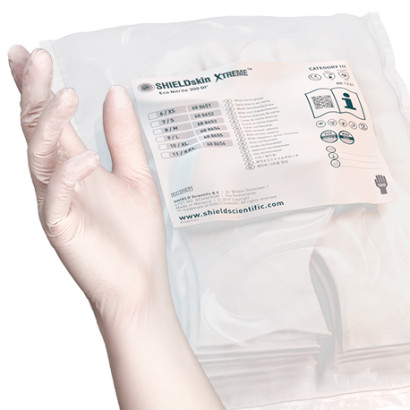 SHIELDskin XTREME Eco Nitrile 300 DI+ pf Reinraumhandschuh 100St/Beutel XS