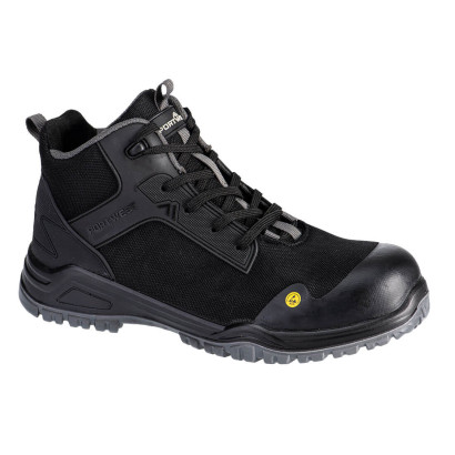 Bevel Composite Mid Boot S3S ESD SR FO Schwarz/Grau 38