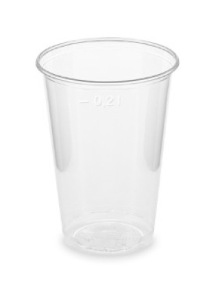 Pohár 2dl 100 db víztiszta (CPLA) lebomló BIO