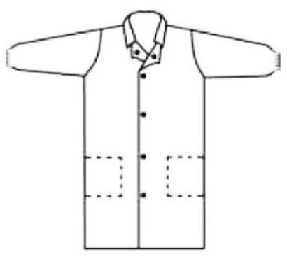 Poligard laborköpeny 40 g patentos, fehér, zseb nélkül M