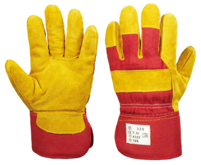 EUROwinter 330 Dockerhandschuh aus Rindspaltleder Innenseite aus Baumwoll-/Polyester-Fleece 10