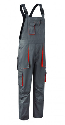 Paddock II Trägerhose grau-orange L