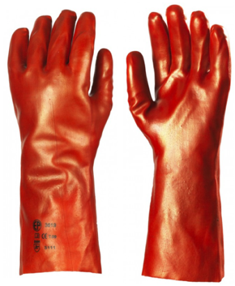 EUROSTRONG 3620 PVC beschichteter Handschuh, rot, 36 cm, Standardmodell 9
