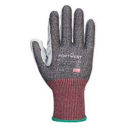 CS AHR13 Leder-Schnittschutzhandschuh Schwarz S