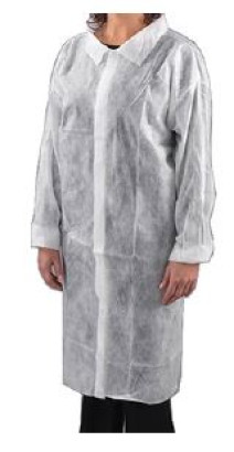 Besuchermantel Guarder mit Klettverschluss PP 20g  weiß S