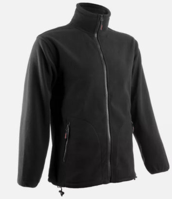 Polár pulóver cipzáros fekete L