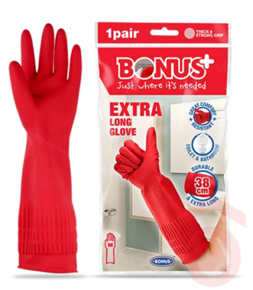 Bonus Gummihandschuhe extra lang, 38 cm, Größe L