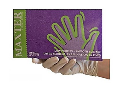 MAXTER Latex 5.5g leicht gepuderter Untersuchungshandschuh L