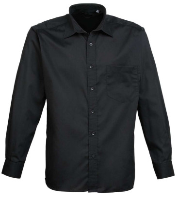 PR200 LANGARMHEMD AUS POPELINE FÜR HERREN  black 2XL