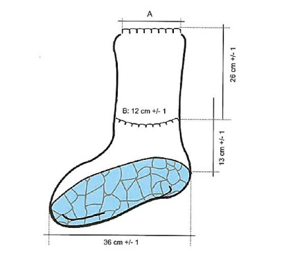 Sparyguard-Stiefelüberzug, antistatische PVC-Sohle + 2 Gummibänder, 40cm hoch