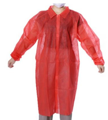 Besuchermantel Guarder mit Klettverschluss PP 25g rot XXL