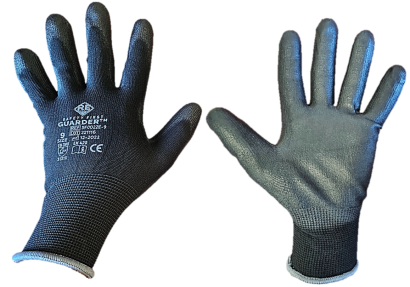 Guarder Polyester Handschuh mit PU beschichtete Handfläche ECO schwarz Gr: 10