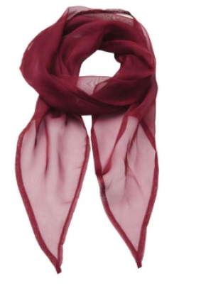 Damen Einfarbiger Chiffonschal burgund