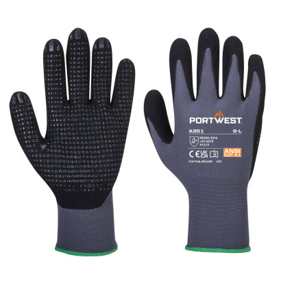Dermiflex Plus Handschuh grau/schwarz L