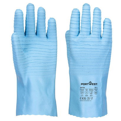 FD Chemical B Latex Stulpe blau L
