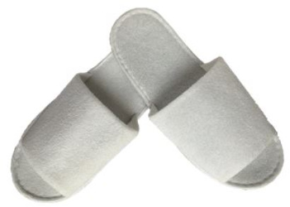 Slipper Guarder Froteetee offene Spitze weiß