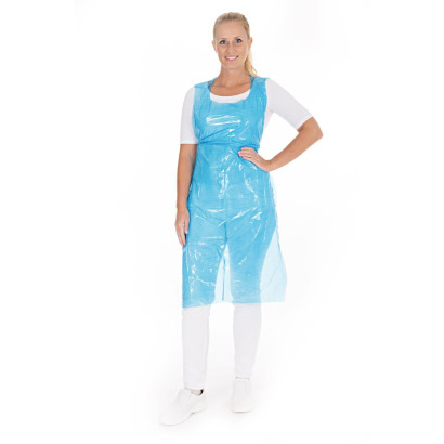 Einwegschürzen auf Rolle ca. 16 my | LDPE blau