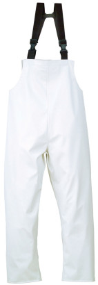 FOOD Latzhose PU weiß L