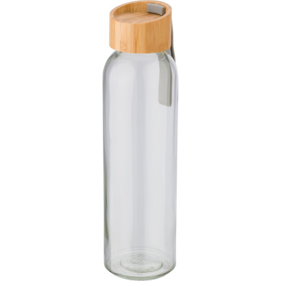 Glasflasche mit bambusdeckel 500 ml