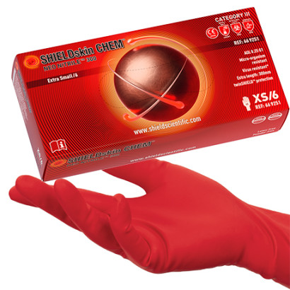 SHIELDskin CHEM NEO NITRILE 240 puderfreier Handschuh 40St/Box XS