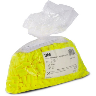 3M PD-01-010 Earsoft Top Up neonsárga füldugó, utántöltő csomag 500 db/csomag