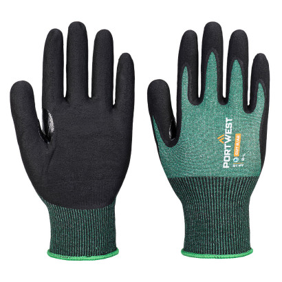 SG Cut B18 Eco Nitril-Handschuhe (Pk12) Gruen/Schwarz L