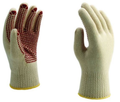 Gepunkteter Zwirnhandschuh, Größe 9