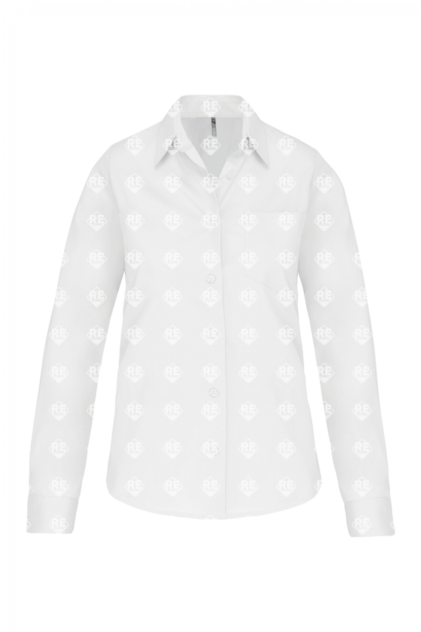 KA542 DAMEN-LANGARMHEMD AUS BAUMWOLLPOPELINE black 2XL