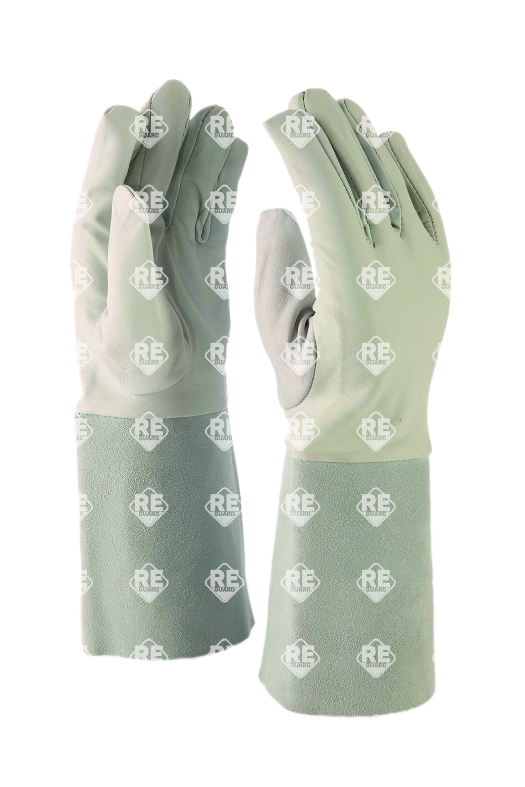 WIG-Schweißerhandschuh, Oberhand: Schafleder, Manschette aus Rindspaltleder, Größe: 8