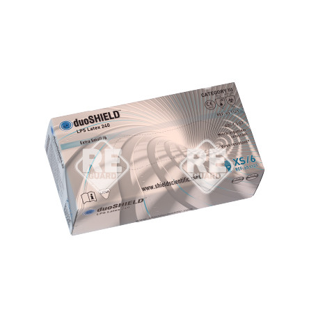 duoSHIELD LPS Latex 240 gepuderter Handschuh 100St/Box XS