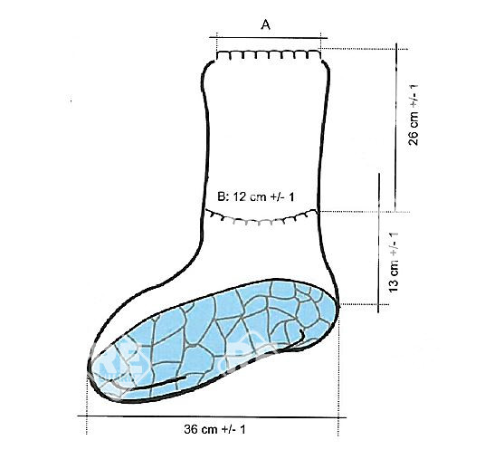 Sparyguard-Stiefelüberzug, antistatische PVC-Sohle + 2 Gummibänder, 40cm hoch