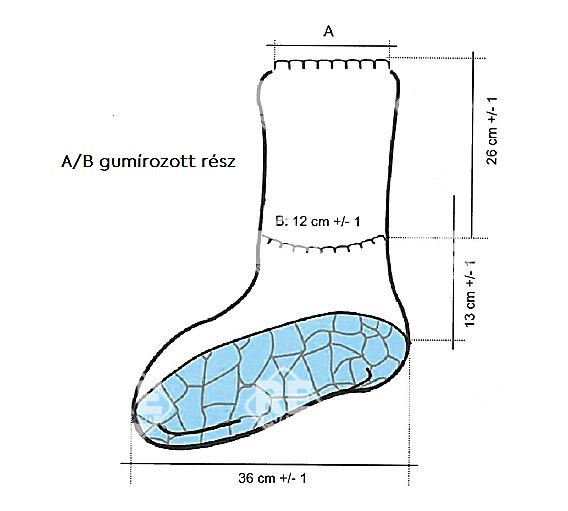 Sparyguard-Stiefelüberzug, antistatische PVC-Sohle + 2 Gummibänder, 40cm hoch
