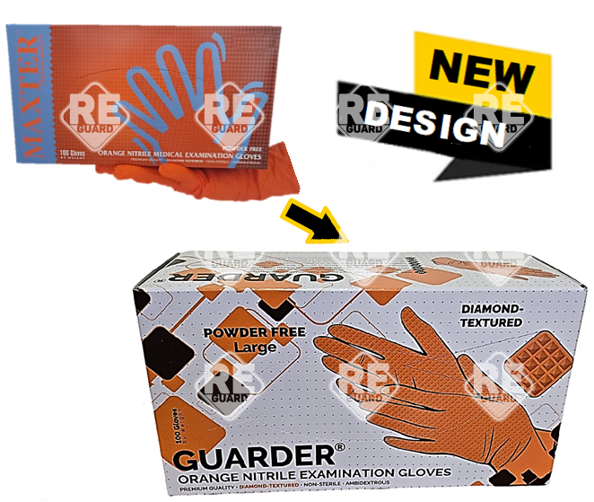 MAXTER Nitril Orange Diamond Premium Strong (8.4g | 7.0mil) pf Handschuh M